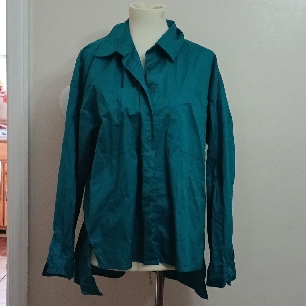 Audrey Lane Women's Button Down Shirt sz L